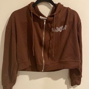 🤎Brown cropped hoodie🤎